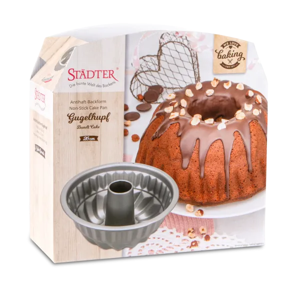 Städter Gugelhupf-Backform „We love Gugelhupf“ (Ø 26 cm / Höhe 12 cm / 4 Liter)