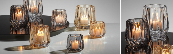 Teelichthalter "Havis" Amber in 2 Größen