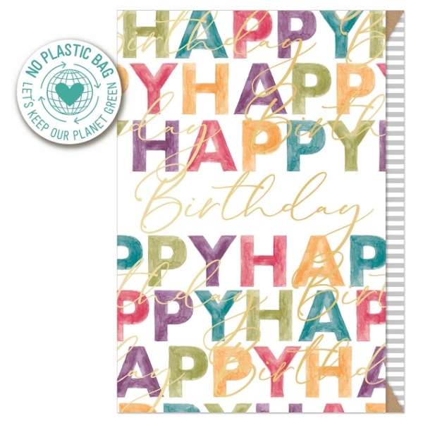 Karte "Happy Birthday"