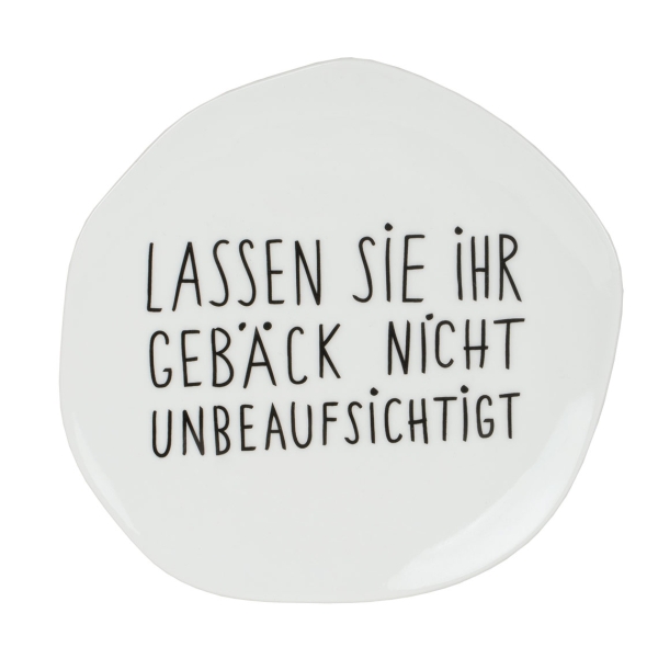 Plate "Don't leave your pastries unattended" by Räder