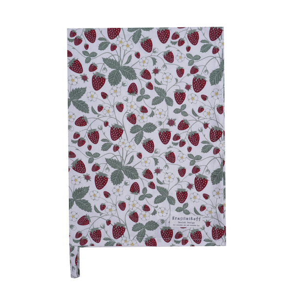 Krasilnikoff Tea Towel "Strawberry white"– Premium 100% Cotton Dish Cloth