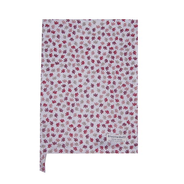 Krasilnikoff Tea Towel "Small twigs red"– Premium 100% Cotton Dish Cloth