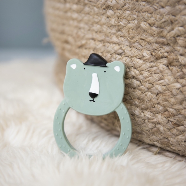 Greifling, Beißring aus Naturkautschuk "Mr. Polar Bear"