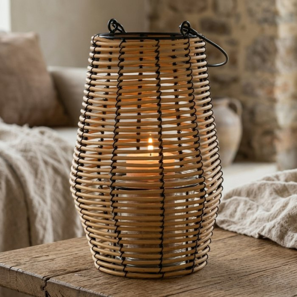 Weatherproof Arvid Lantern – Handcrafted Garden Hurricane Lamp Iron & Plastic 28 cm