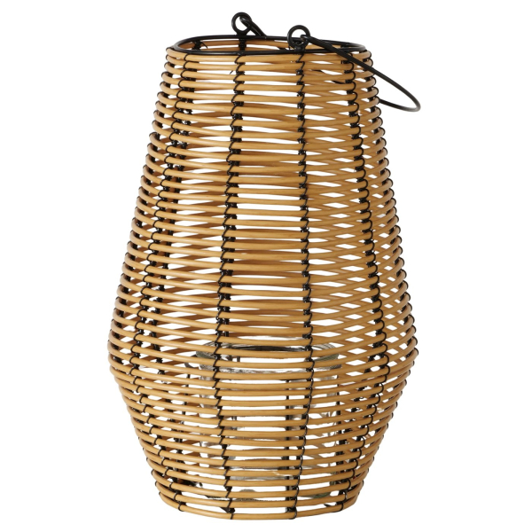 Arvid Lantern – Handcrafted Iron & Polystyrene Hurricane Lamp with Handle 33 cm