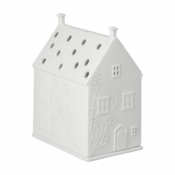 räder "Cottage Landhäuschen" Light House – Small Porcelain Tealight Holder with Perforations