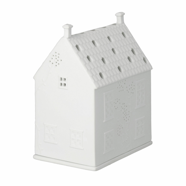 räder "Cottage Landhäuschen" Light House – Small Porcelain Tealight Holder with Perforations