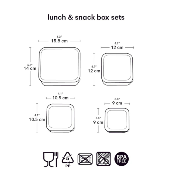 Lunch & Snack Box Set "Forest Friends"