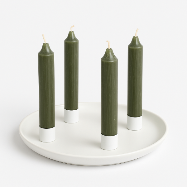 Magnetischer Kerzenhalter aus Metall – Weiß – in 3 Größen erhältlich