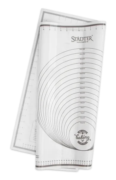 Städter Mega Silikon-Unterlage (80 x 60 cm) – Rutschfeste Backmatte & Ausrollmatte