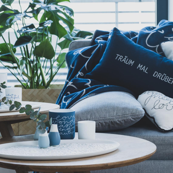 Minivasen-Set in Blautönen von Räder