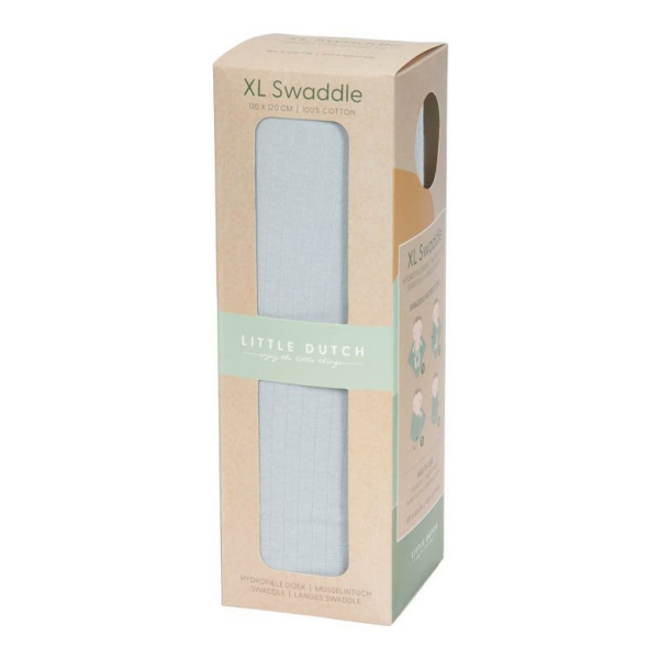 Muslin Cloth "Pure Soft Blue" by Little Dutch