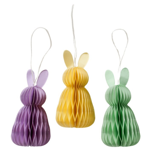 Osterhase Honeycomb zum Aufhängen