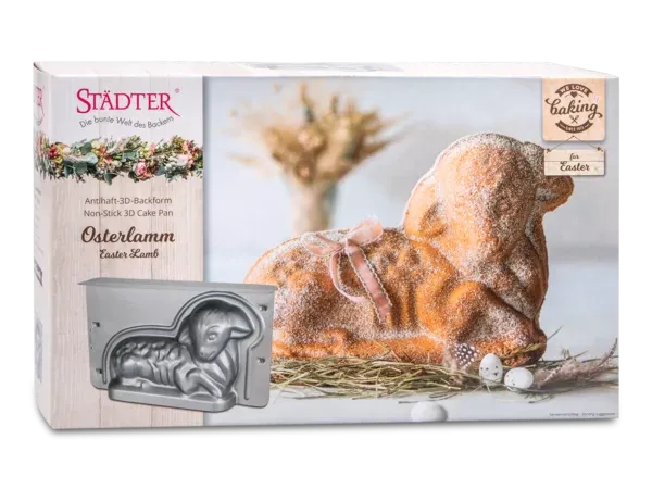 Städter 3D Easter Lamb Baking Mold – Large Motif Cake Pan for Traditional Baking (2300 ml)