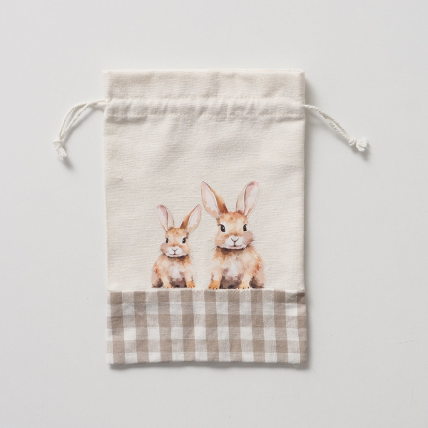 Kleines Ostergeschenksackerl mit Hasenmotiv, Osternest