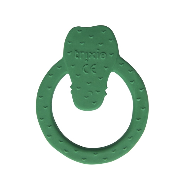 Grasping toy, teether made of natural rubber "Mr. Crocodile"