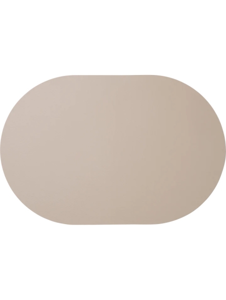 Placemat, oval, stone, leather look