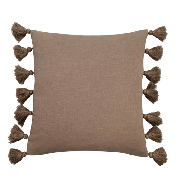 Miljögården Cushion Cover Mylla Brown – Rustic Linen-Cotton Blend Pillow Case (45x45 cm)