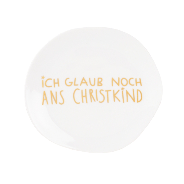 Weihnachtsteller "Ich glaub noch ans Christkind" von Räder