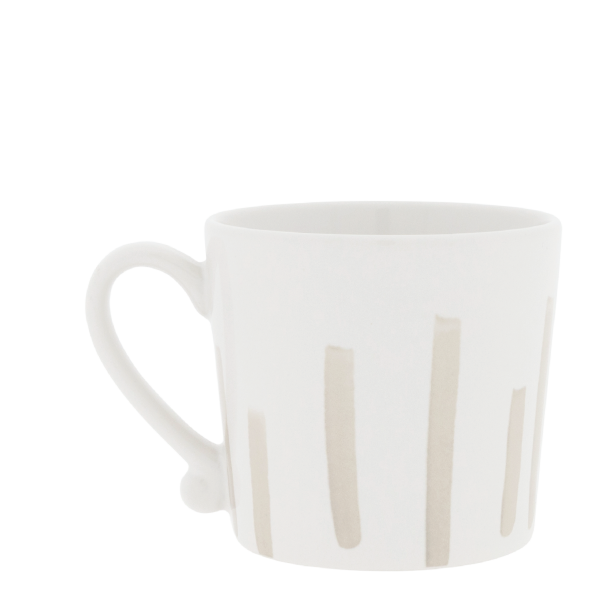 Mug mit Henkel, Tasse "Big Stripes Natural" von Bastion Collections