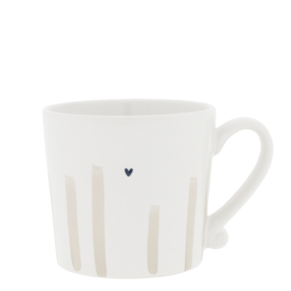 Mug mit Henkel, Tasse "Big Stripes Natural" von Bastion Collections