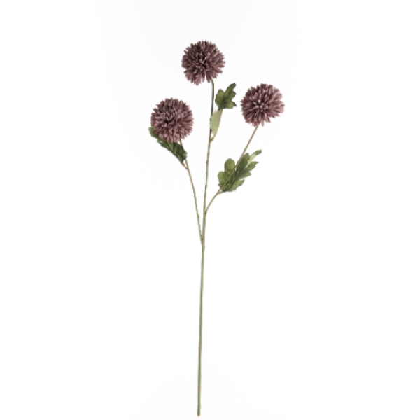 Silk flower Dahlia, chrysanthemums dark brown