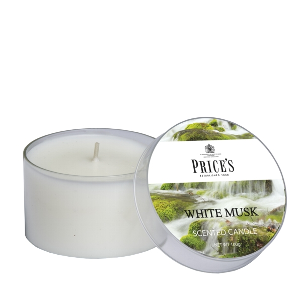 Scented Candle "White Musk" TIN Tealight by Price's Candles