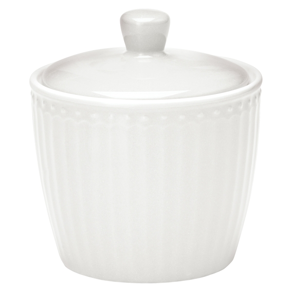 Sugar bowl "Alice white" by Greengate
