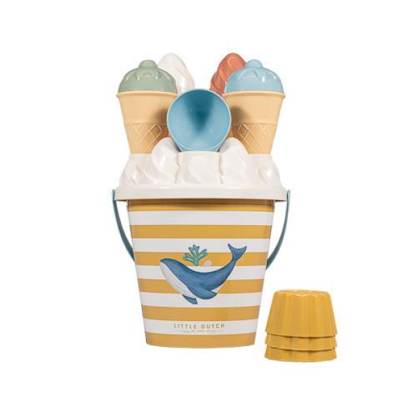 Sand toy bucket with sand molds "Ocean Dreams"