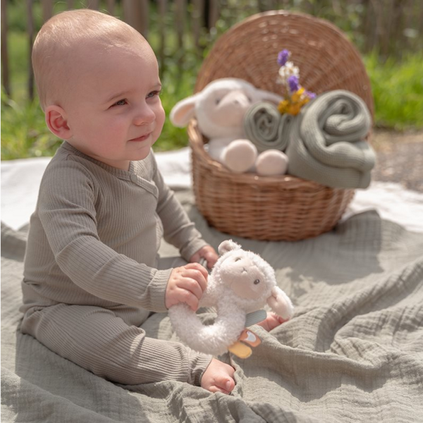 Soft Ring Rattle "Little Farm" Sheep