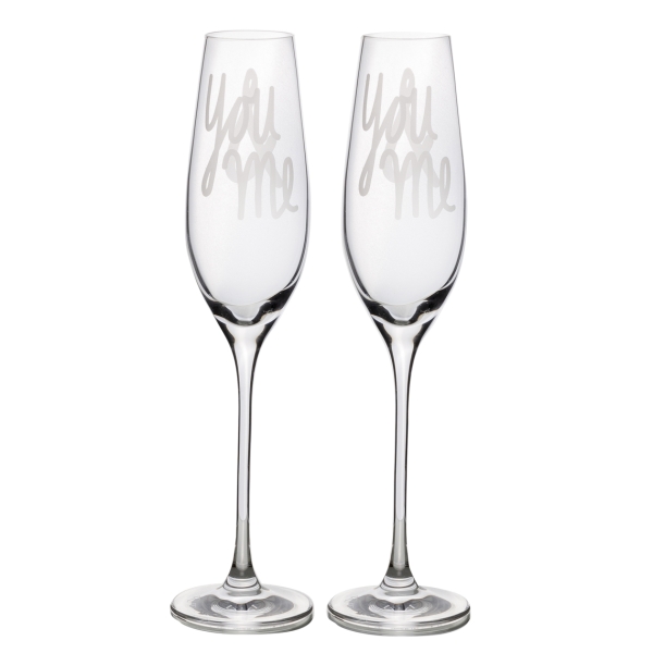 Champagne Glass Set "You&Me" by Räder