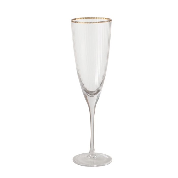 Sektglas mit Goldrand