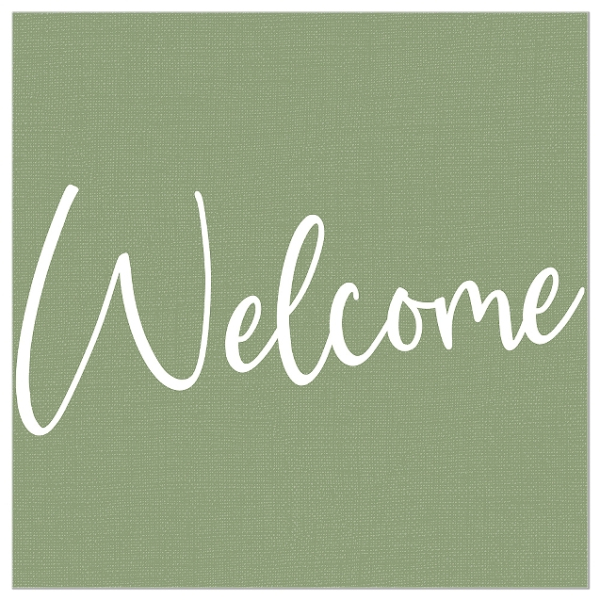 Servietten "Welcome" salbei
