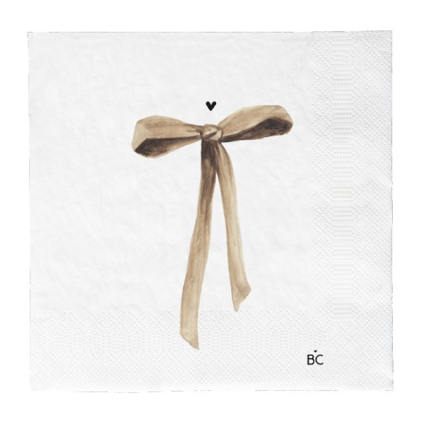 Servietten "Bow Caramel" von Bastion Collections