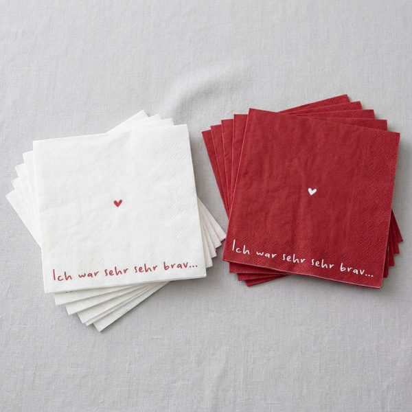 Papierservietten „Brav“ (20 Stück, 33 x 33 cm)