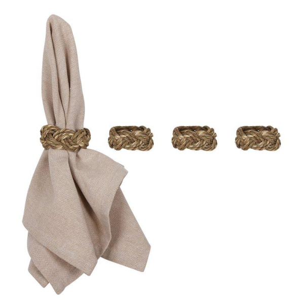 Braided Seagrass Napkin Ring – Rustic 100% Natural Table Accessory H 3 cm