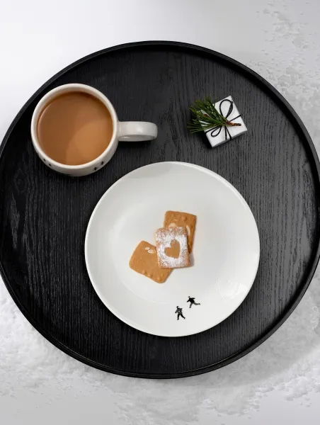 Dessertteller "Heart in snow"