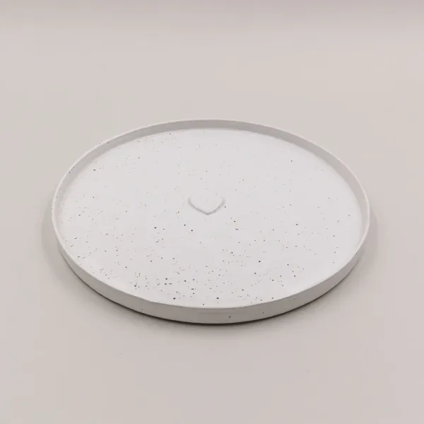 Speiseteller Calma Herz – Handgemachtes Steingut (27 cm)