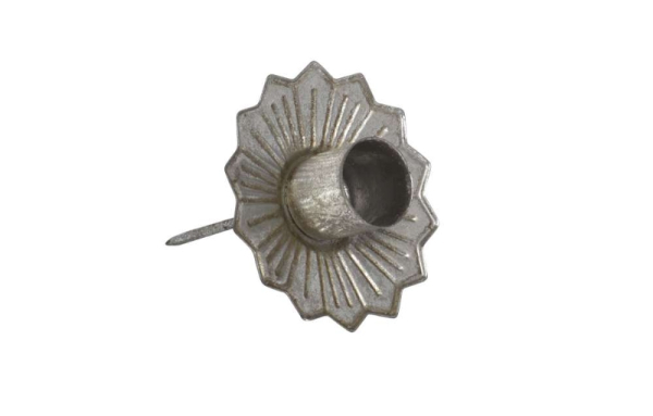 Steck-Kerzenhalter aus Metall – Silber