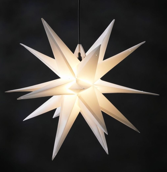 Stern 18 zacker weiß, 3 Größen