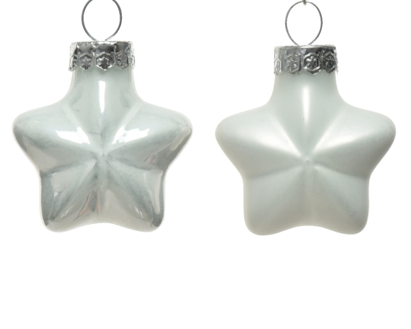 Kugelset "Sterne" Winterweiß