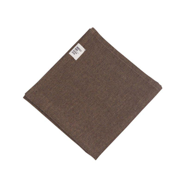 Sustainable Brown Cloth Napkin – Recycled Cotton with Linen Look 45x45 cm