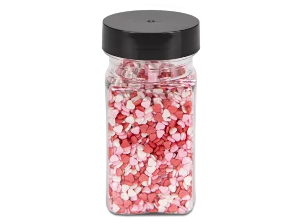 Städter Edible Sprinkles Hearts Mini – Delicate White & Pink Sugar Hearts for Fine Pastries (55 g)