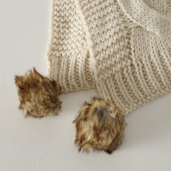 Knitted blanket "Edda" beige