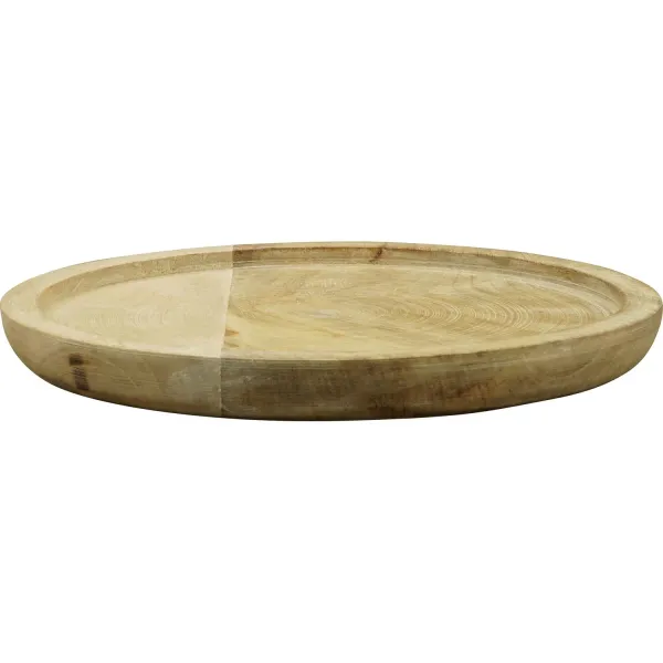 Wooden Tray Dost 25 cm – Round Natural Wood Serving Tray for Decor & Kitchen