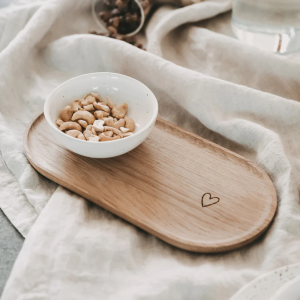Tray "Heart" made from oak