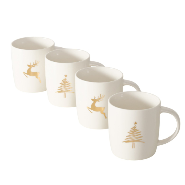 Set of 4 Christmas Mugs