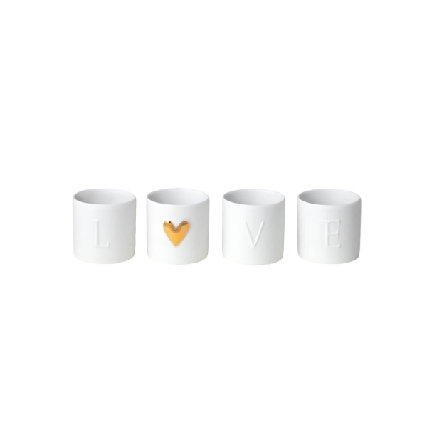 Tealight holder set "LOVE" by Räder