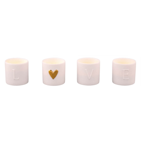 Tealight holder set "LOVE" by Räder