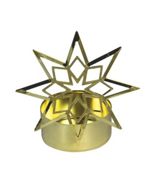 Teelichthalter "Vano" gold Rautenstern